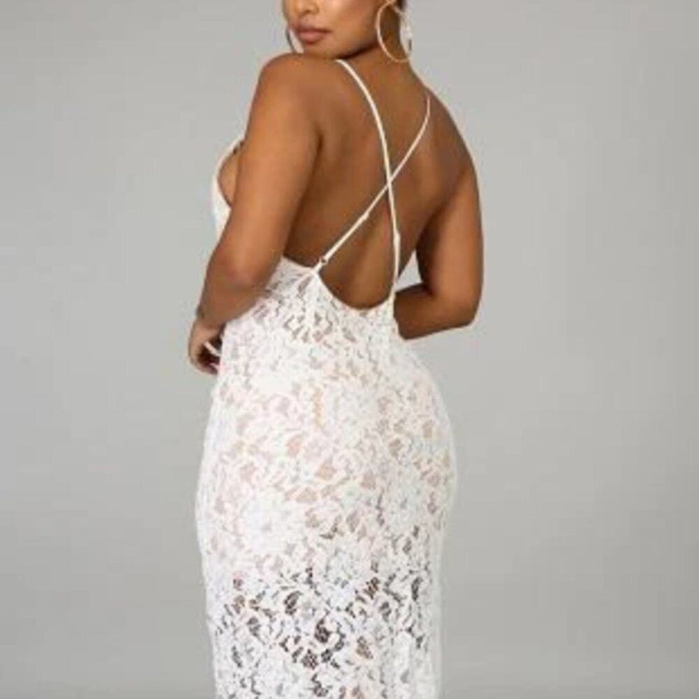 WHITE MISS MAFIA WOMEN'S MIDI DRESS || Med || NWT